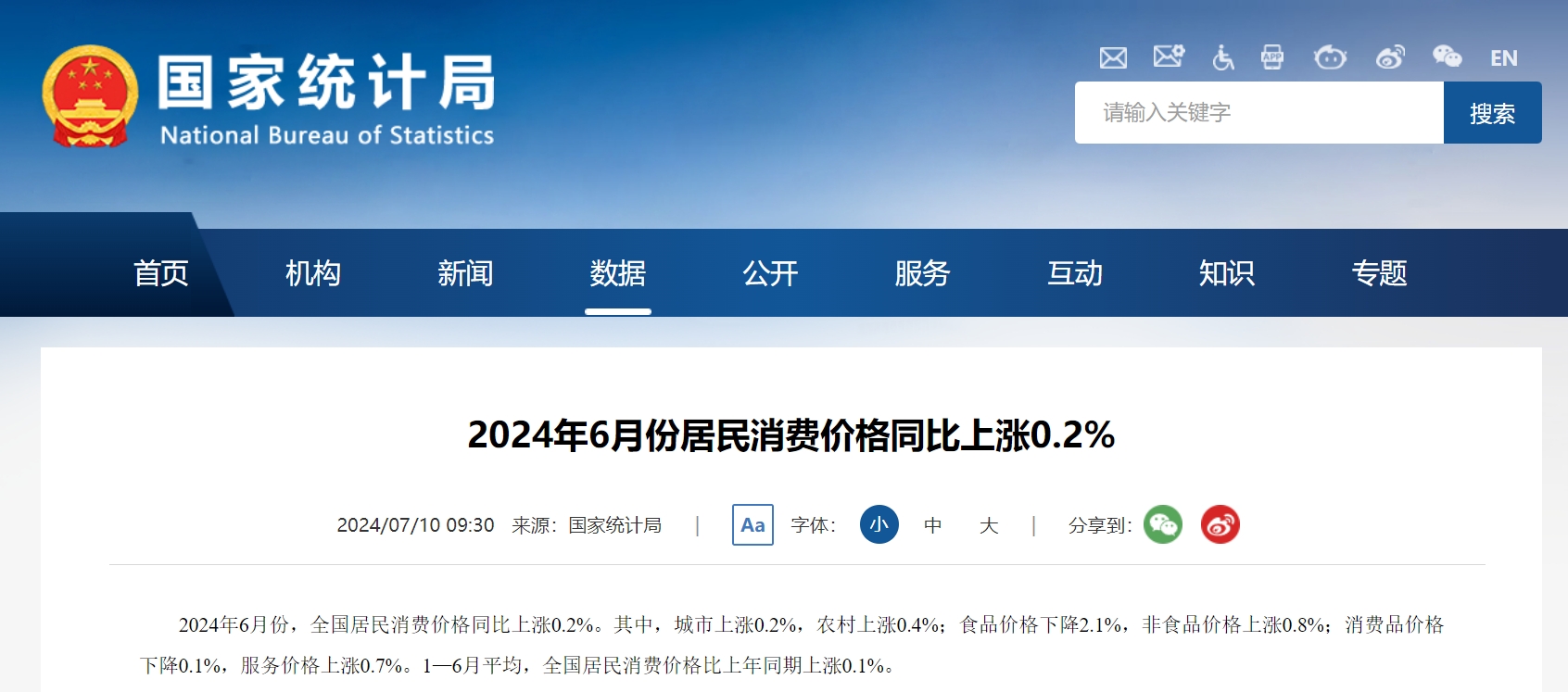 2024年6月份居民消费价格同比上涨0.2%.png