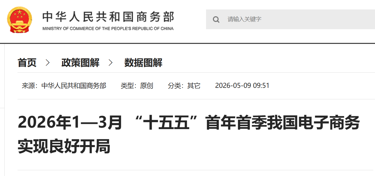2026年1—3月 “十五五”首年首季我国电子商务实现良好开局.png