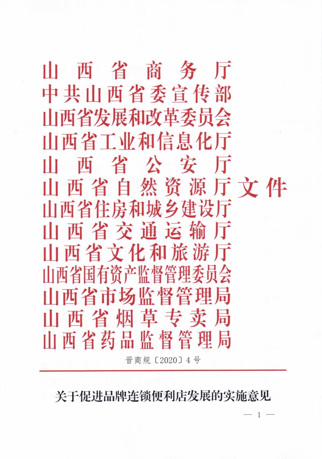 关于促进品牌连锁便利店发展的实施意见(图1)