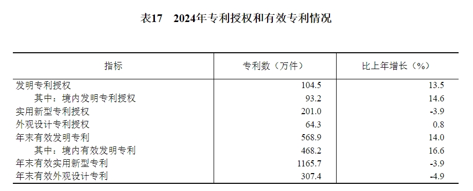 表17　2024年专利授权和有效专利情况.png